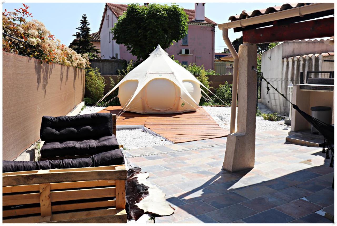 Superbe Glamping Avec Terrasse Privative 5Min Mer 칸느 외부 사진