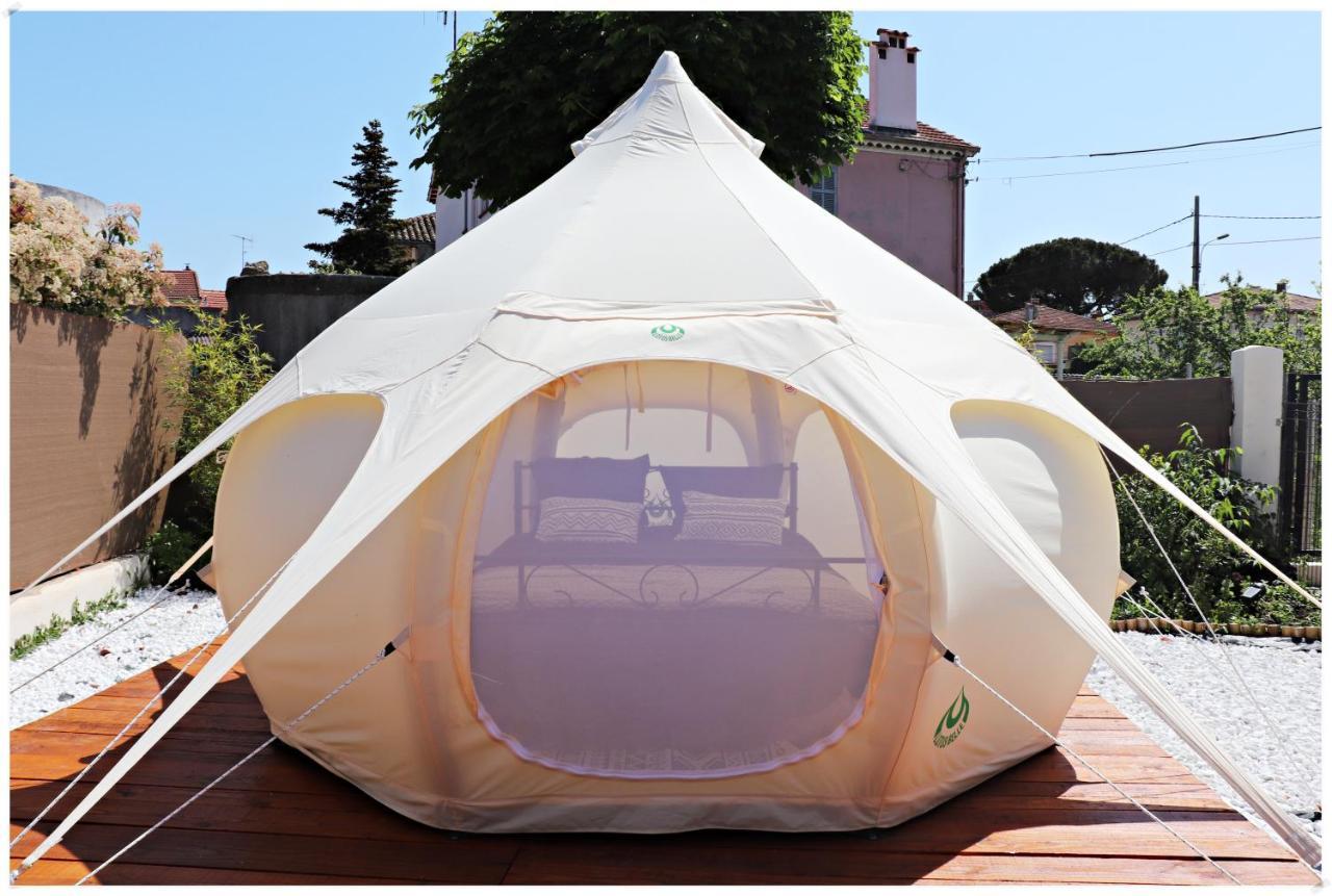 Superbe Glamping Avec Terrasse Privative 5Min Mer 칸느 외부 사진